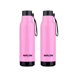 NIRLON Pink 2 Pieces Stainless Steel Solid Water Bottle 480 ml-picture-37