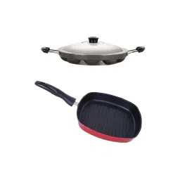Nirlon Red Aluminium Non-Stick Base Kitchenware Combo Utensils - Set of 2-picture-42