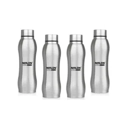NIRLON Silver-Toned 4 Pieces Stainless Steel Water Bottle 750 ml-picture-35