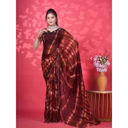NIRMAL CREATION Tie and Dye Sequinned Art Silk Maheshwari Saree-image-18