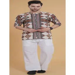 NIRMAL ONLINE Men Ethnic Motifs Printed Indie Prints Kurta-picture-37