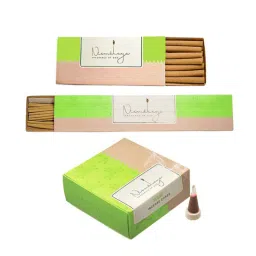 nirmalaya 100% Organic Tulsi Incense Combo Pack (40 Incense Sticks, 40 Incense Cones, 20 Dhoop Sticks)-picture-25