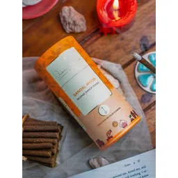 Nirmalaya Brown 40 Pieces Wood Mysore Sandalwood Dhoop Stick With Stand-picture-22