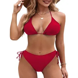 NIROFAX Quick-Dry Halter Neck Swim Bikini Set-image-14