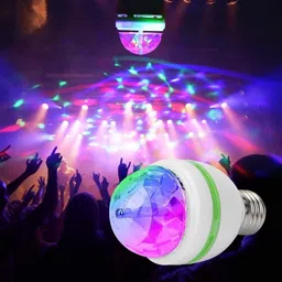 nirvaana 360 Degree LED Crystal Golden Rotating Bulb Magic Disco Light For Party/Home Single Disco Ball-picture-23