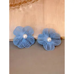 Niscka Pearls Studded Floral Shaped Studs image 1