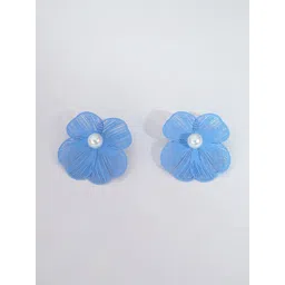 Niscka Pearls Studded Floral Shaped Studs image 4