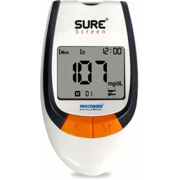 niscomed Sure screen Blood sugar checking Glucose Monitoring System with 125 Strips Glucometer-picture-21