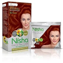 Nisha Creme Hair Color Combo Pack of Copper Red 120gm Jumbo + 40gm Sachet Pack …-picture-21