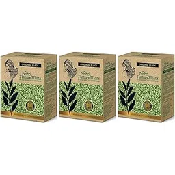 Nisha Nature Mate Henna based hair Color No ammonia 100% herbal protection and long-lasting strong shine hair, 180 G (60g X 3 Pack, Natural Black)-picture-21