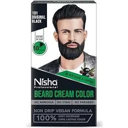 Nisha Beard Colour For Men, Original Black, 100% Grey Coverage, No Ammonia, No Stain, No Paraben, Non Drip Vegan Formula, Long Lasting Color in 10 Minutes, 60g Colorant + 60g Developer-picture-34