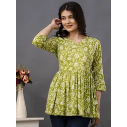 NISHABD Floral Print Cotton Top-picture-23