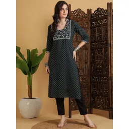 NISHABD Women Ethnic Motifs Embroidered Kurta-picture-30