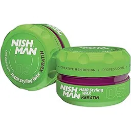 Nishman Hair Styling Hair Wax Keratin: Gloss Finish | Volume | Strong Hold | Shine Hair Style | Re-Stylable Wax for Men (149g/150ml)-picture-40