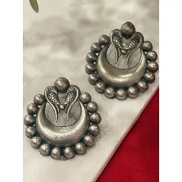 Niska Silver-Plated Crescent Shaped Drop Earrings-picture-23
