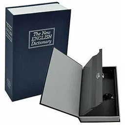 nispruhay Metal Hidden Secret Book Safe Security Dictionary Jewelry Locker Vault Box Safe Locker-picture-16