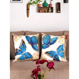 NISRAG HOME Cream Coloured 2 Pieces Ethnic Motifs Butterfly Cushion Covers-picture-22