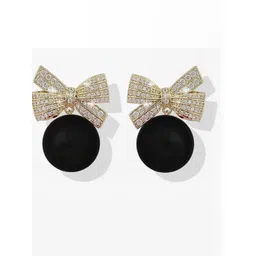 Nitant Black Bow Style Korean Fashion Earrings-picture-18