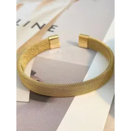 Nitant Gold-Toned Stainless Steel Kada Bracelet-picture-23