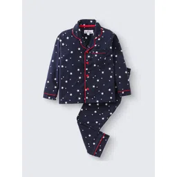 Nite Flite Kids Conversational Printed Lapel Collar Pure Cotton Shirt With Pyjamas-picture-42
