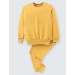 Nite Flite Kids Yellow Cotton Regular Fit Full Sleeves Sweatshirt Set-picture-20