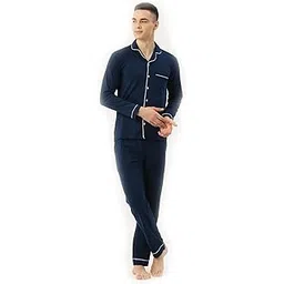 nite flite Picasso Blue Mens Cotton Nightwear-picture-15
