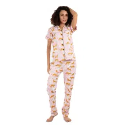 Nite Flite Pink Printed Shirt With Pyjamas-picture-19