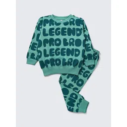 Nite Flite Unisex Kids Typography Printed Pure Cotton Top Pyjamas Night suit-picture-17