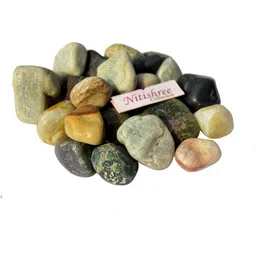 nitishree Natural Polished Multi-Color Mixed Stones Decoration Stone and Decorative (Multicolour for Home Garden Aquarium Outdoor Plants Pots Garden, Fish Tank Aquarium, Table, Vase Fillers Table Decor Fountain – 1 kg Polished Round Rock Stone-picture-14