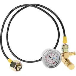 Nitrogen Charging Kit Hydraulic Breaker Hammer Pressure Gauge Nitrogen Pressure Test Tools Delicate Appearance Pressure Gauge Water Pressure Gauge Pressure Gauge For Pool Filter 0-30psi Low-picture-14
