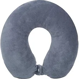 Nitsha Unisex U Shape Micro Fiber Neck Rest Comfortable Travel Neck Pillow for Men, Women - Grey-picture-14