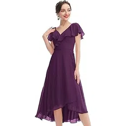 nityanta fab Women's Georgette Wrap Maxi Gown-picture-52
