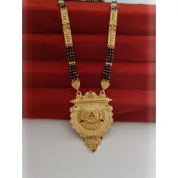 niva fashion Gold-Plated Brass Artificial Stones & Beads Mangalsutra-picture-30