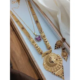 niva fashion Gold-Plated Brass Jewellery Set-picture-27