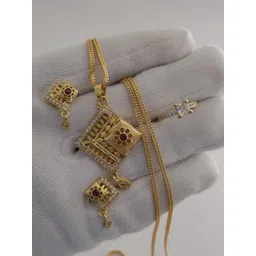 niva fashion Gold-Plated Stones Studded Jewellery Set-picture-42