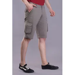 nivasu Solid Men Grey Cargo Shorts-picture-11