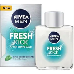 NIVEA MEN FRESH KICK After Shave Balm (100ml), Refreshing After Shave Lotion, Men's Skin Care, After Shave Balm with Mint and Cactus Water-image-48