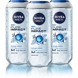 nivea men Body Wash Pure Impact Combo with Purifying Micro Particles For Body, Face & Hair-picture-14