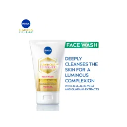 Nivea Luminous Even Glow Face Wash Oil Free Formula, Aha, Aloe Vera, Guarana Extract Deep Clean-picture-20
