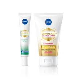 Nivea Set of Luminous Even Glow Oil Free Face Wash 100ml & Oil Control Serum 40ml-picture-30