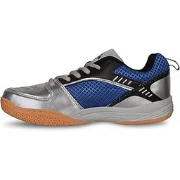 Nivia Appeal Badminton Shoes for Mens | Non-Marking Round Sole with Breathable mesh with PU Coated Synthetic Upper for Sports, Badminton, Volleyball, Squash, Table Tennis (Blue/Silver), 05-picture-20