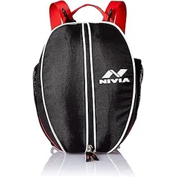 nivia Bag, Ball Bag,PVC Coated mesh, Water Resistant Lightweighted Fabric, Highly Durable, 100% Polyester(Black/RED)-picture-22