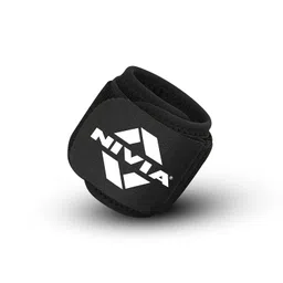 Nivia Orthopedic Wrist support for gym, Wrist Supporter for Men and Women, for Weightlifting, Long Lasting Velcro, Gym Accessories, Wrist Wrap for fitness training, Made of Neoprene/Lycra (Black) One Pc image 1