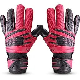 Nivia Raptor Torrido Football Gloves, (Black/Red, M)-picture-13