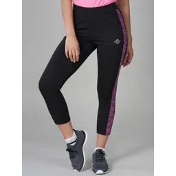 NIVIA Women Side Stripes Slim-Fit Three-Fourth Length Dry Fit Track Pants-picture-31