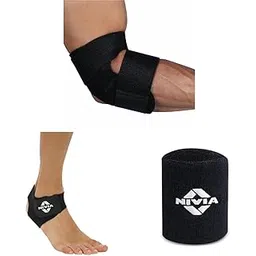 Nivia Wrist Band WB01 (S, Black), Premium Elastic Material, Moisture-Wicking Fabric, Double-Stitched Seams, Compression Fit, Sports Grade-picture-13