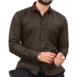 nivick Men Regular Fit Solid Spread Collar Formal Shirt-picture-28