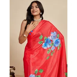 NIWAA Floral Pure Chiffon Designer Saree-picture-20
