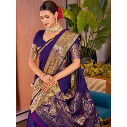 NIWAA Woven Design Zari Pure Silk Handloom Banarasi Saree-picture-29
