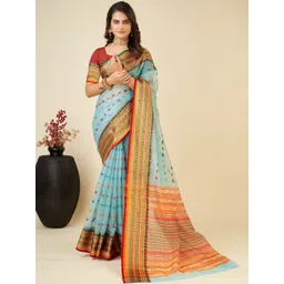 NIWAA Woven Design Zari Silk Blend Handloom Saree-picture-18